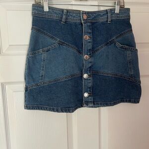 SO Mini Denim Skirt Size 11 Button Front